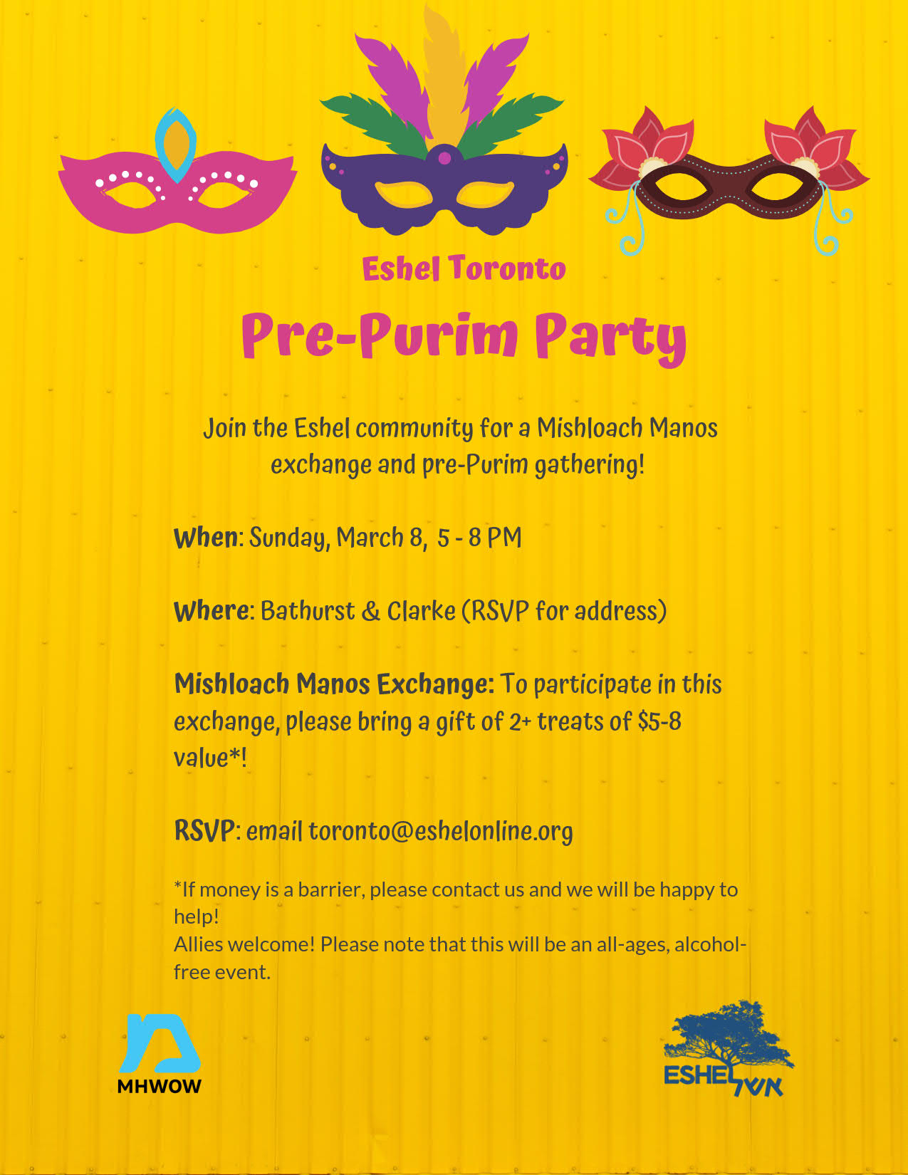 Pre-Purim Party in Toronto